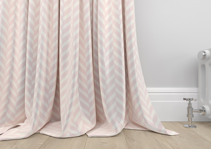 Chevron Stripe, Blush - Made to Measure Curtains - Image 6